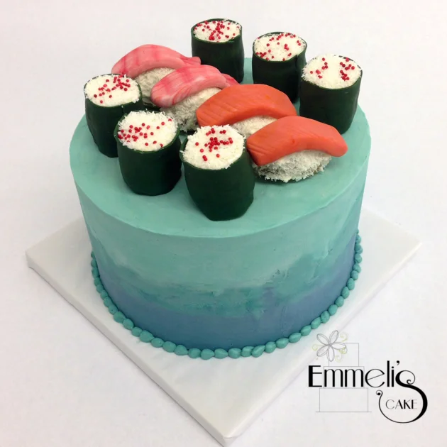 Watercolor Sushi Cake